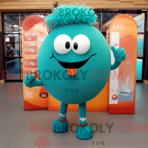 Mascot character of a Teal...