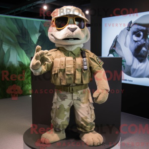 Mascot character of a Beige...