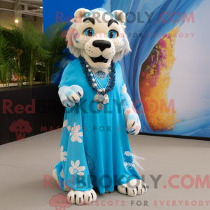 Mascot character of a Cyan...