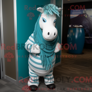 Mascot character of a Teal...