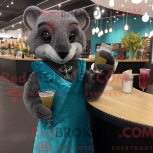 Mascot character of a Teal...