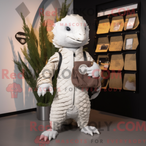 Maskot karakter av en hvit...