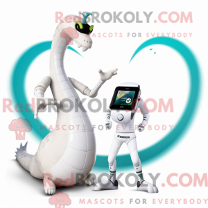 Maskottchen eines weißen...