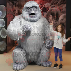 Silver Orangutang maskot...