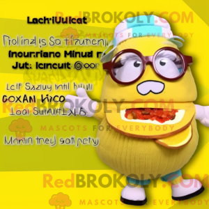 Postava maskota citronově...