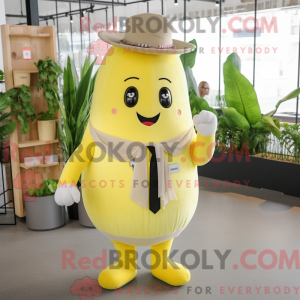 Maskot postava citronově...