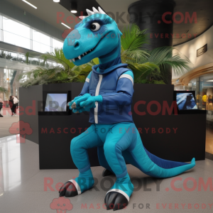 Mascot character of a Cyan...