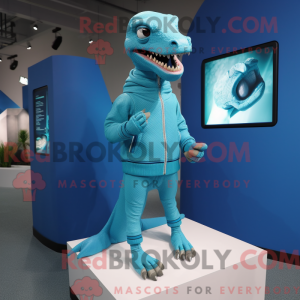 Mascot character of a Cyan...