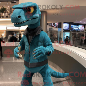 Mascot character of a Cyan...