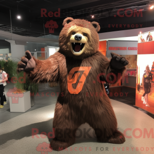 Personaje mascota de un oso...