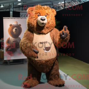 Personaje mascota de un oso...