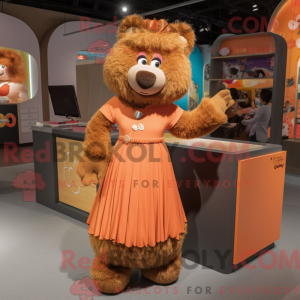 Mascot character of a Brown...