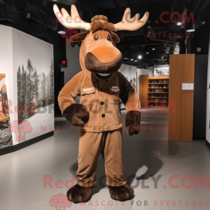 Mascot character of a Brown...