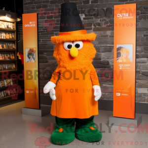 Maskotkarakter af et orange...