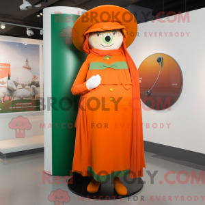 Maskotkarakter af et orange...