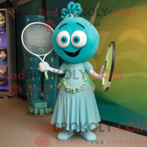 Mascot character of a Cyan...