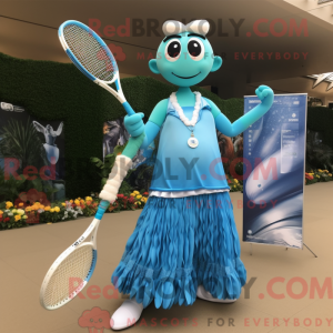 Mascot character of a Cyan...