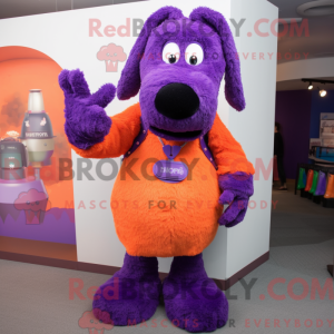 Maskotkarakter af en Purple...