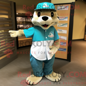 Mascot character of a Teal...