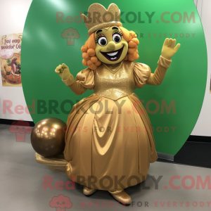 Mascot character of a Brown...