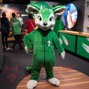 Grön känguru maskot kostym...