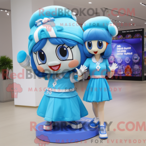 Mascot character of a Cyan...