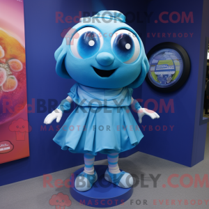 Mascot character of a Cyan...