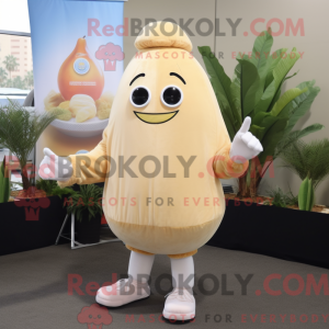 Mascot character of a Beige...