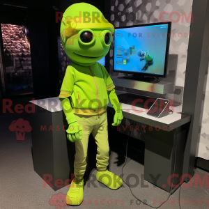Postava maskota Lime Green...