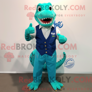 Mascot character of a Cyan...