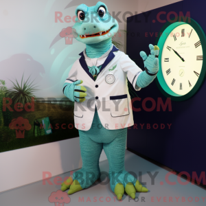 Mascot character of a Cyan...