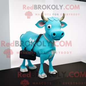 Mascot character of a Cyan...