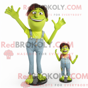 Postava maskota Lime Green...