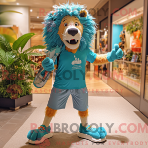 Postava maskota Teal Lion...