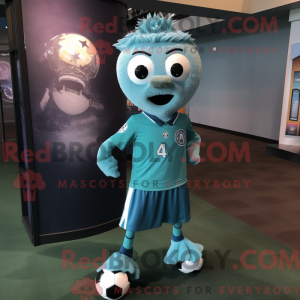 Postava maskota Teal Soccer...