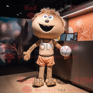 Mascot character of a Tan...