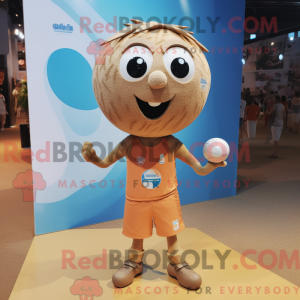 Mascot character of a Tan...