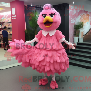 Mascot character of a Pink...