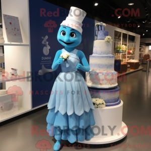 Mascot character of a Blue...