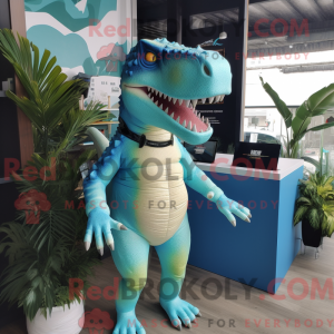 Mascot character of a Cyan...