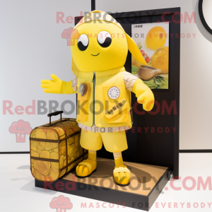 Postava maskota citronově...