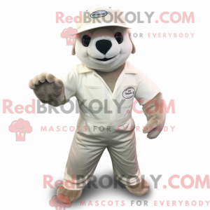 Mascot character of a White...
