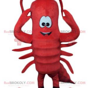 Mascotte de homard rouge géant d'écrevisse - Redbrokoly.com