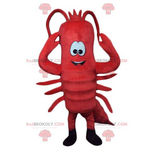 Mascotte de homard rouge géant d'écrevisse - Redbrokoly.com
