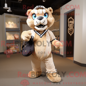 Máscara de Smilodon bege...