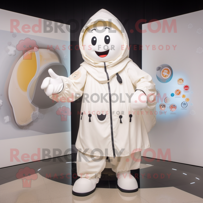 White Pepper mascot costume character dressed with a Windbreaker and Brooches