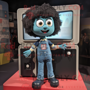 Maskot-karakter av en svart...