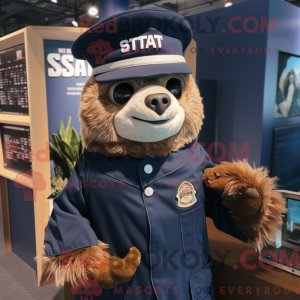 Mascot character of a Navy...