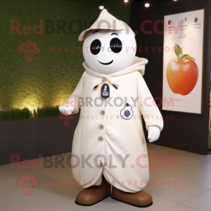 White Pepper mascot costume character dressed with a Windbreaker and Brooches