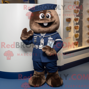 Mascot character of a Navy...